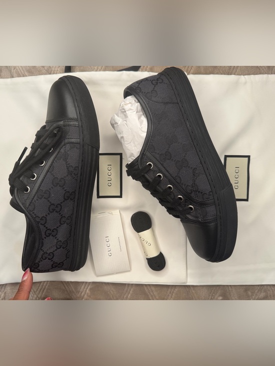 Gucci Other - Gucci Black GG Canvas Low-Top Sneakers